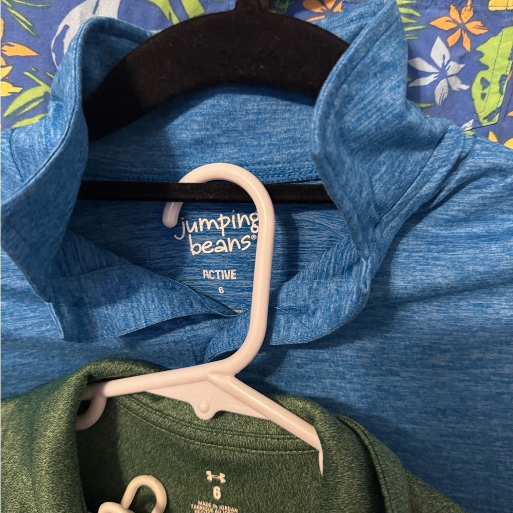 Set of Three Kids Polos! Green, Blue, & Hawaiin! Classic combo. Boys 6. - Picture 10 of 12